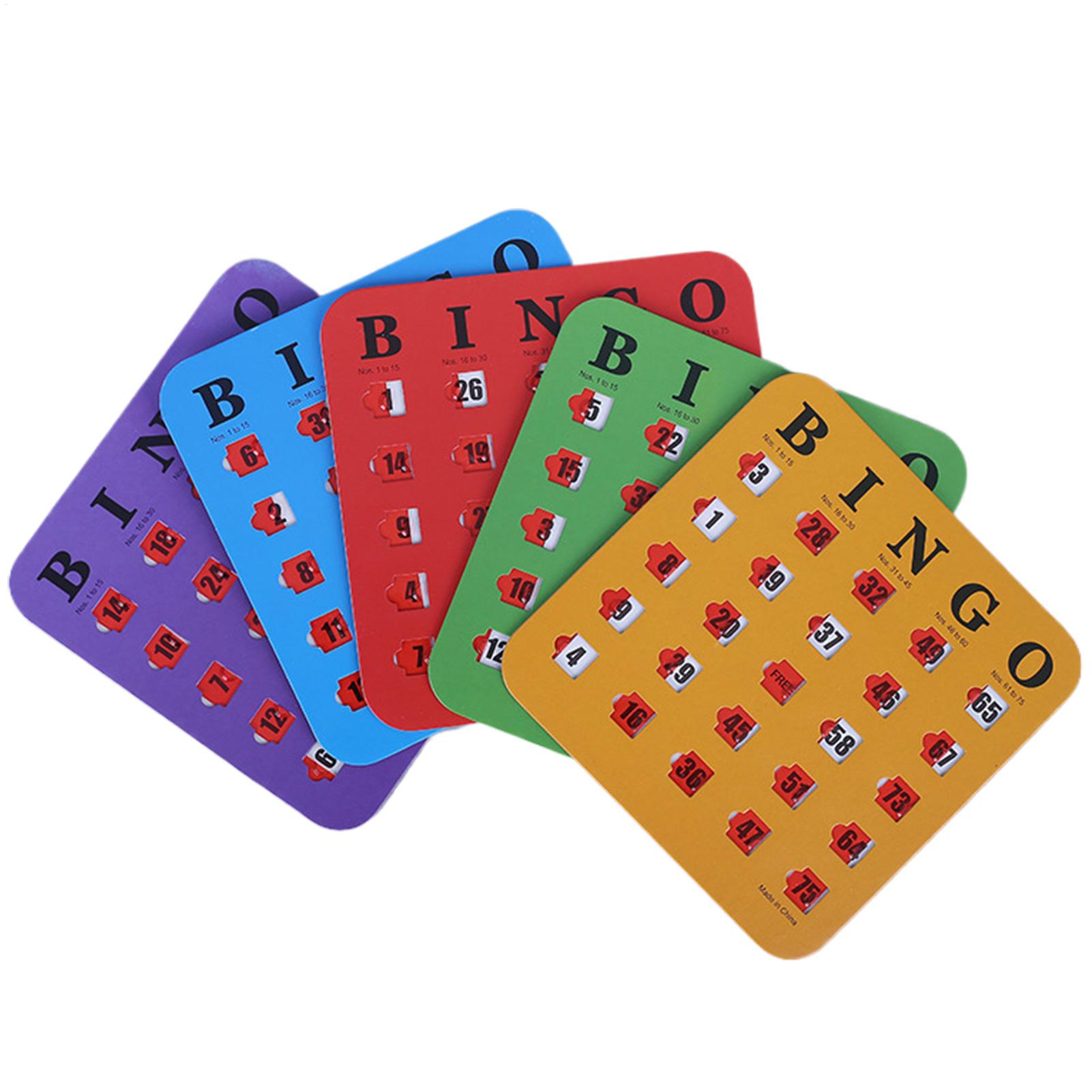 Party Games Board Game - 5 cartes de jeu de Bingo