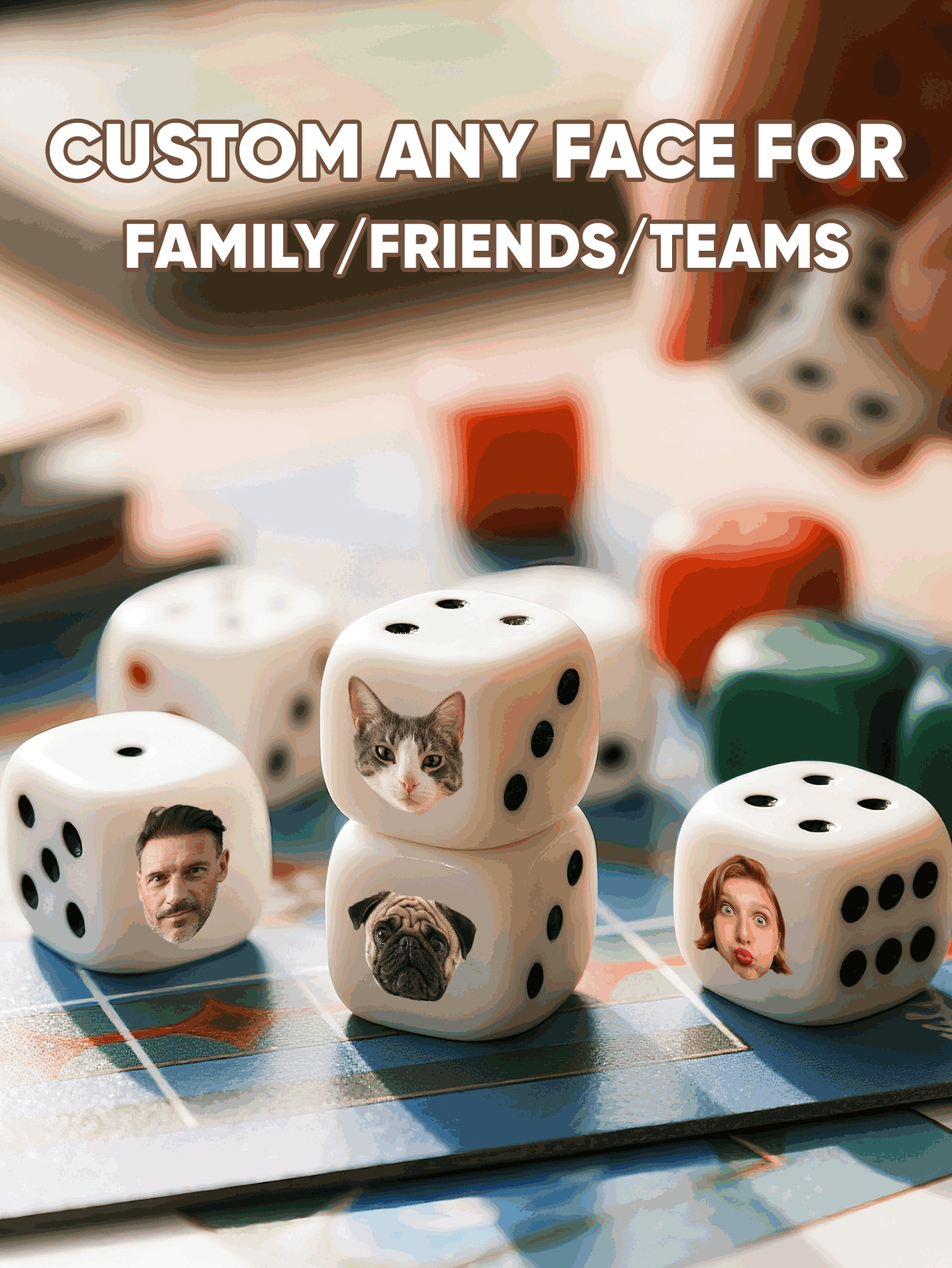 Dés à visage personnalisé, dés - Party Games For Adults avis et prix